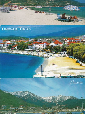 Postcards used, collection of 15, Thasos and Limenaria