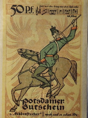 Германски Notgeld 50 Pfennig 1921 Potsdam колекционерска банкнота за извънредни случаи