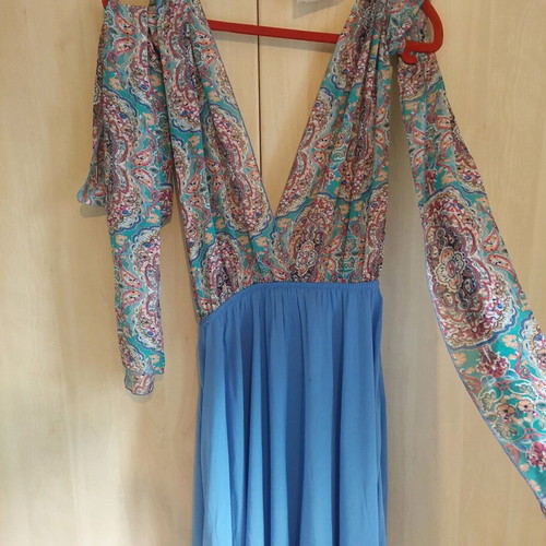 ZIC ZAC Long Maxi Multifunctional Dress like new, multicolor and turquoise