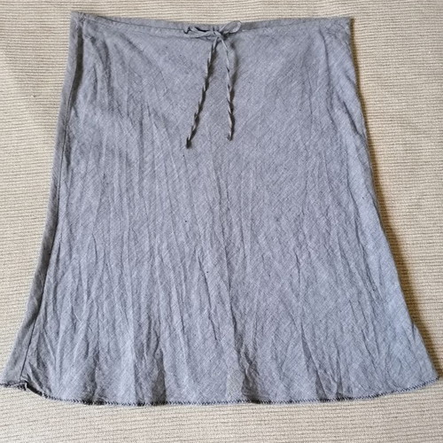 H&M linen cotton skirt like new, size L/XL, gray