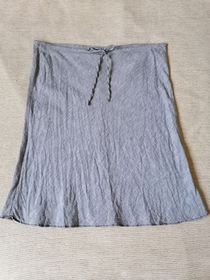 H&M linen cotton skirt like new, size L/XL, gray