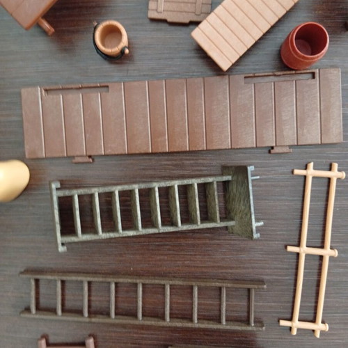Playmobil Western accessories used, rare church desk included