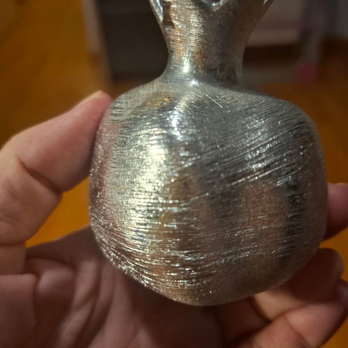 Metal decorative pomegranate silver handmade