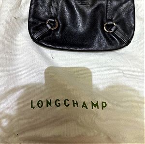 Longchamp μαυρο δερματινο τσαντακι