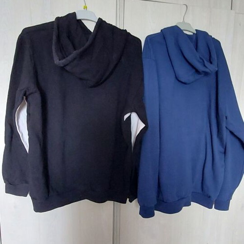 Men's hoodies like new, size M-L, black and blue, set of 2