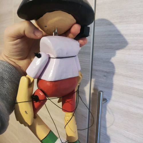 Wooden vintage marionette used, collectible