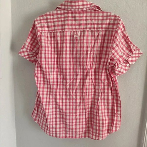 Cotton women's shirt Milano Italy pink and white like new, sizes L/XL