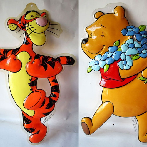 Winnie The Pooh & Tiger Plastic Wall Decorations 2 Pieces 50cm Disney