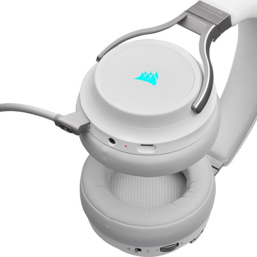 Corsair Virtuoso RGB Wireless Over Ear Gaming Headset white like new for PC and PlayStation 4