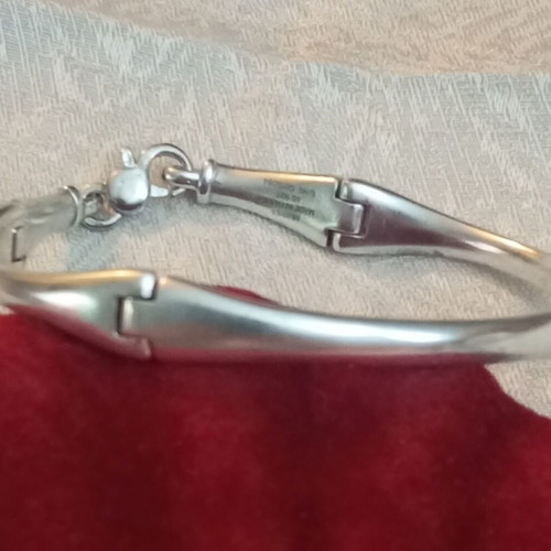 Hermes Ag 925 S bracelet, length 21.5 cm, wavy design