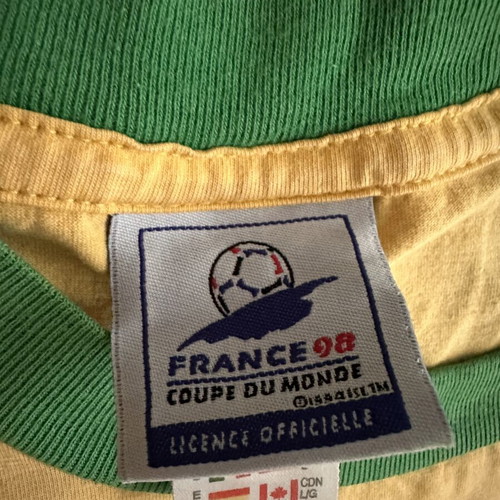 Adidas Brazil France '98 World Cup T-shirt used, official vintage