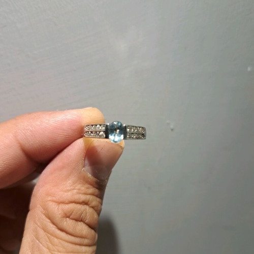 Silver Ring 925 with Blue Stone like new