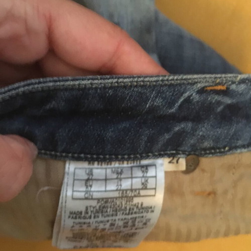 Guess jeans with rips, like new, size 27 blue