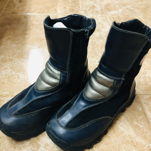 KK kids shoes used, blue boots size 34