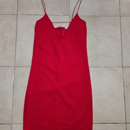 Red mini dress