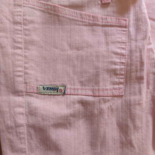 Verdi Jeans pink women's jeans used with Y2K double button design