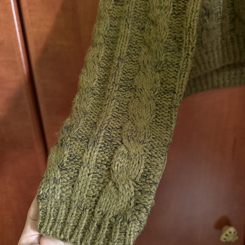 Vintage knitted sweater green used, size S/M