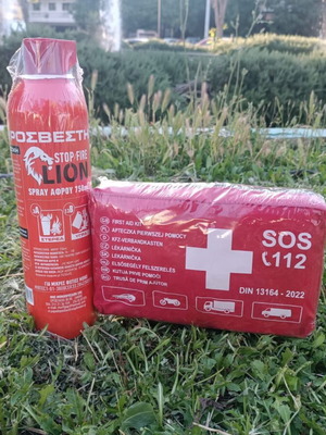 Πυροσβεστήρας 750ml και φαρμακείο DIN 13164-2022 καινούργιο