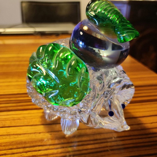 Hedgehog made of blown glass like new, decorative