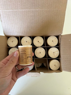 Set of 24 vanilla scented votive candles