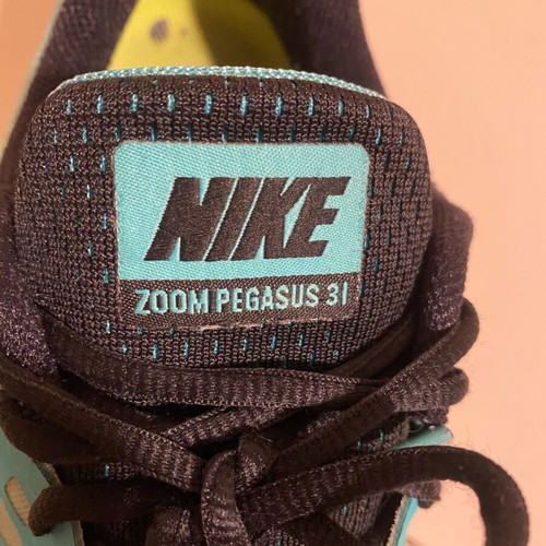 Nike Zoom Pegasus used running training shoes size 45 turquoise