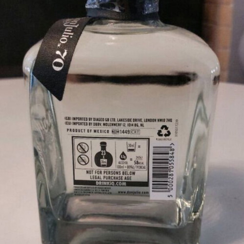Don Julio 70 Añejo Cristalino 70th Anniversary sealed bottle