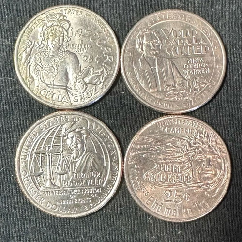 Lot 4 US Women of the Year Quarter used