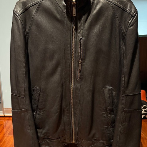 Chevignon B-Flake leather jacket XL black like new