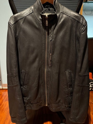 Chevignon B-Flake leather jacket XL black like new