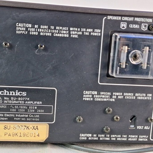 Technics SU-8077K stereo integrated amplifier used, vintage Hi-Fi Japan