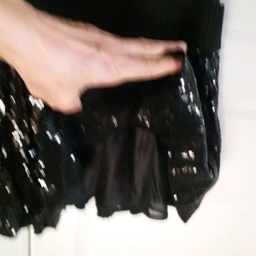 Dress M with elastic band and sequin skirt, new, black