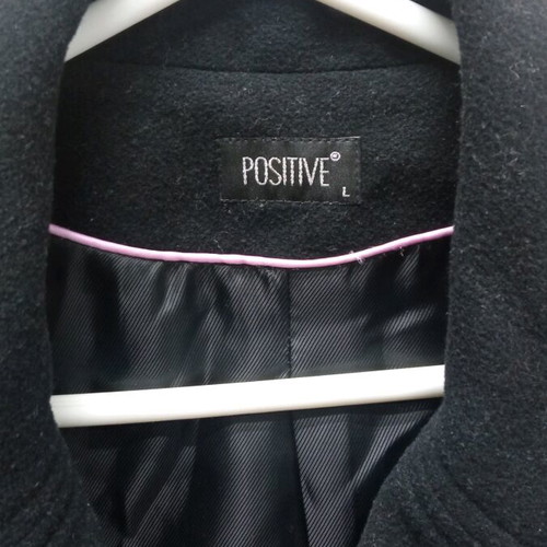 Positive black coat size L like new, slim fit
