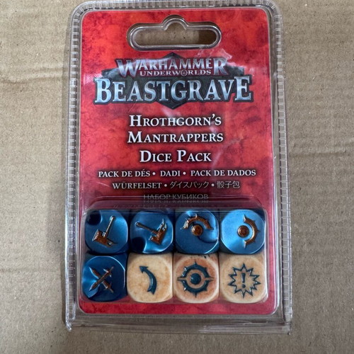 Warhammer Underworlds Beastgrave Hrothgorns Mantrappers Dice Pack like new
