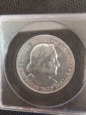Silver half dollar coin USA 1893 designed by Charles Barber like new