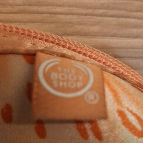 Body Shop toiletry bag new, white and orange