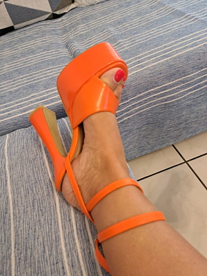 Orange sandals like new, size 36