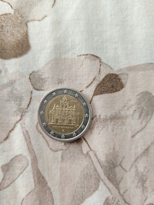 Commemorative 2 Euro Coin Card 2016 Moni Arkadiou used