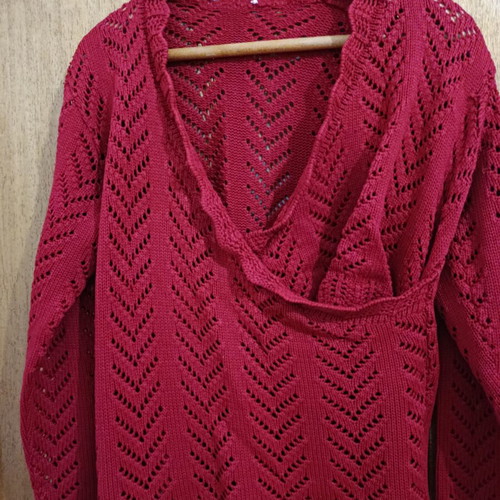 Women's knitted sweater used, red, size M