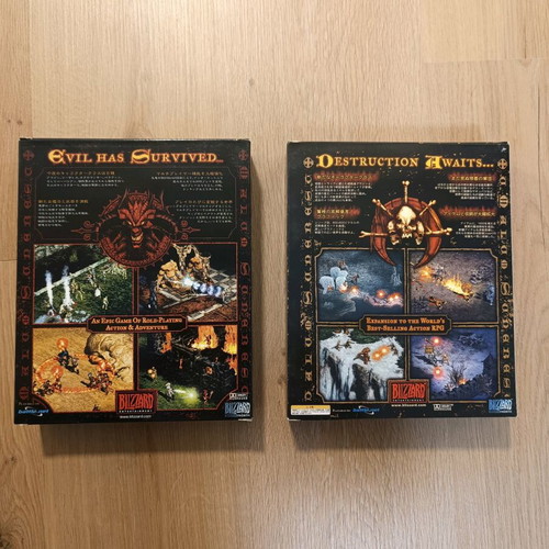 Diablo 2 and Expansion Set Lord of Destruction for PC like new, Japanese editions