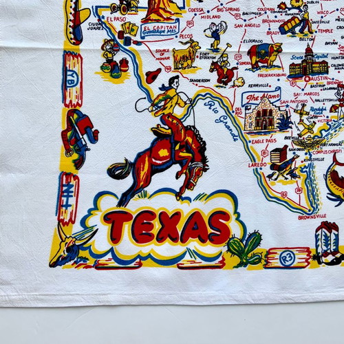 Texas map kitchen towel new 100% cotton