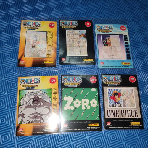 One Piece collectible card set of 6 like new