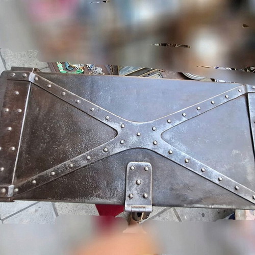 Wrought Iron Safe Like New, Handmade with Rivets
