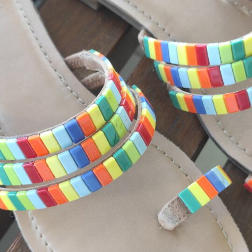 Inc Rainbow Women's Sandals like new, size 36.5, multicolor