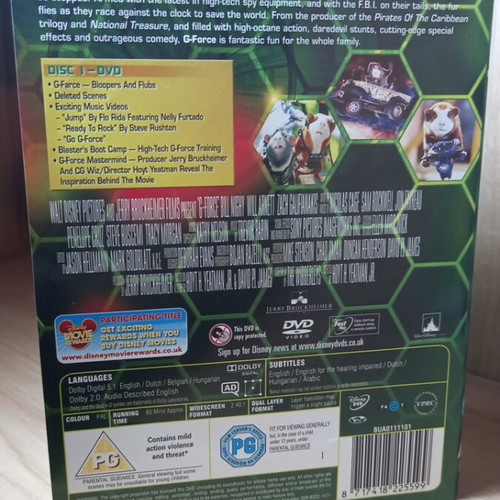 G-Force DVD with English subtitles