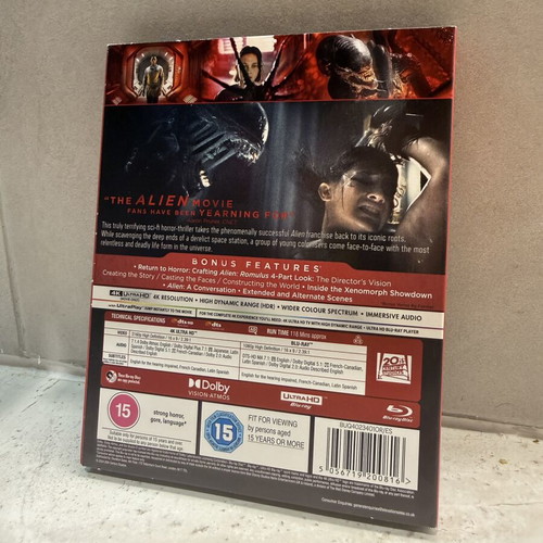 Alien Romulus 4K Blu-Ray like new with English subtitles