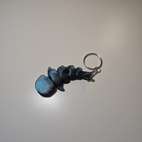 3D Printed Keychain Articulated Whale like new