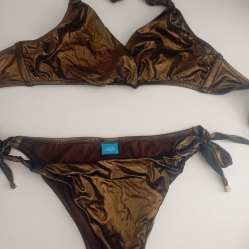 Luna women's bikini used, size L, brown and gold
