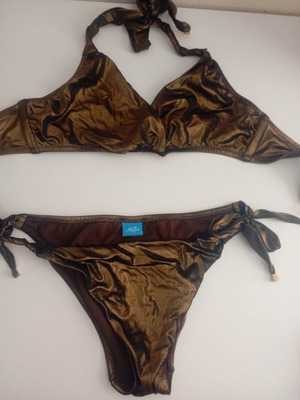 Luna women's bikini used, size L, brown and gold