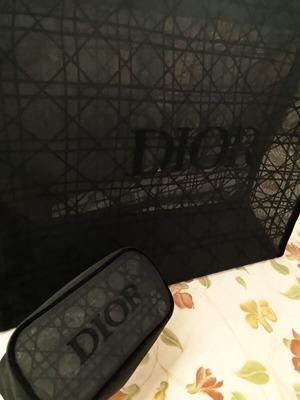 Dior Beauty Black Trousse Pouch and Tote Bag Set new