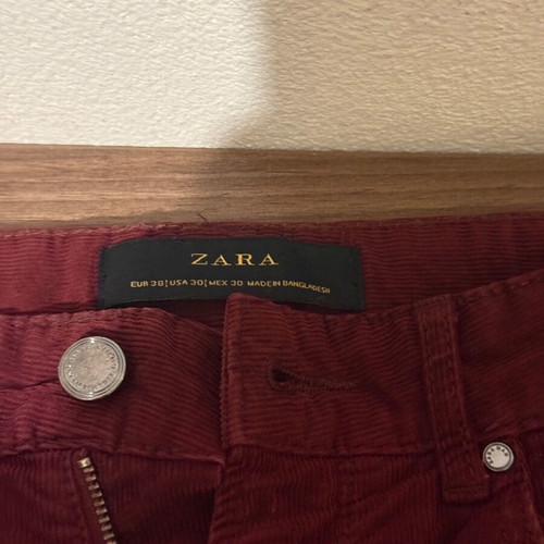 Zara velveteen pants burgundy slim fit like new, size 30